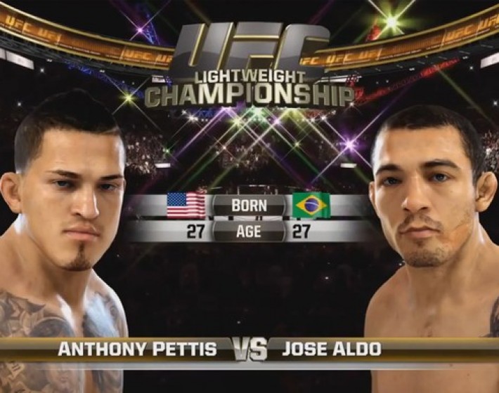 Vídeo de EA Sports UFC simula luta entre José Aldo e Anthony Pettis