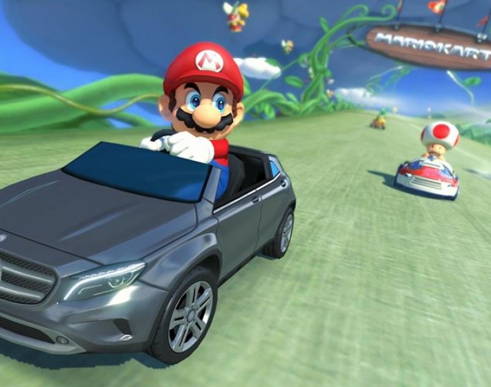 Dirija um Mercedes em Mario Kart 8