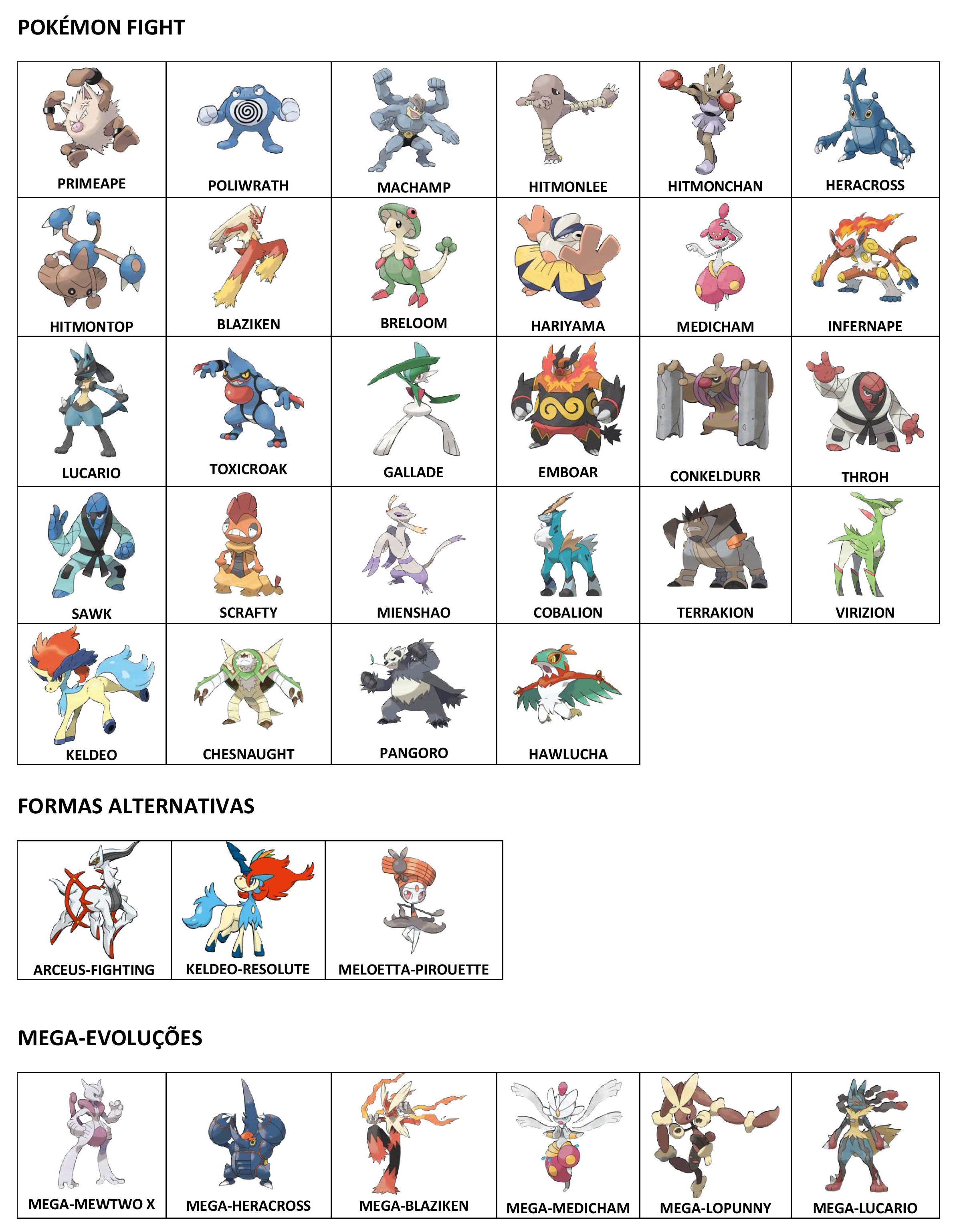 Meus pokemon tipo lutador mais fortes