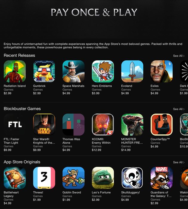 Apple divulga os aplicativos e jogos mais baixados na App Store