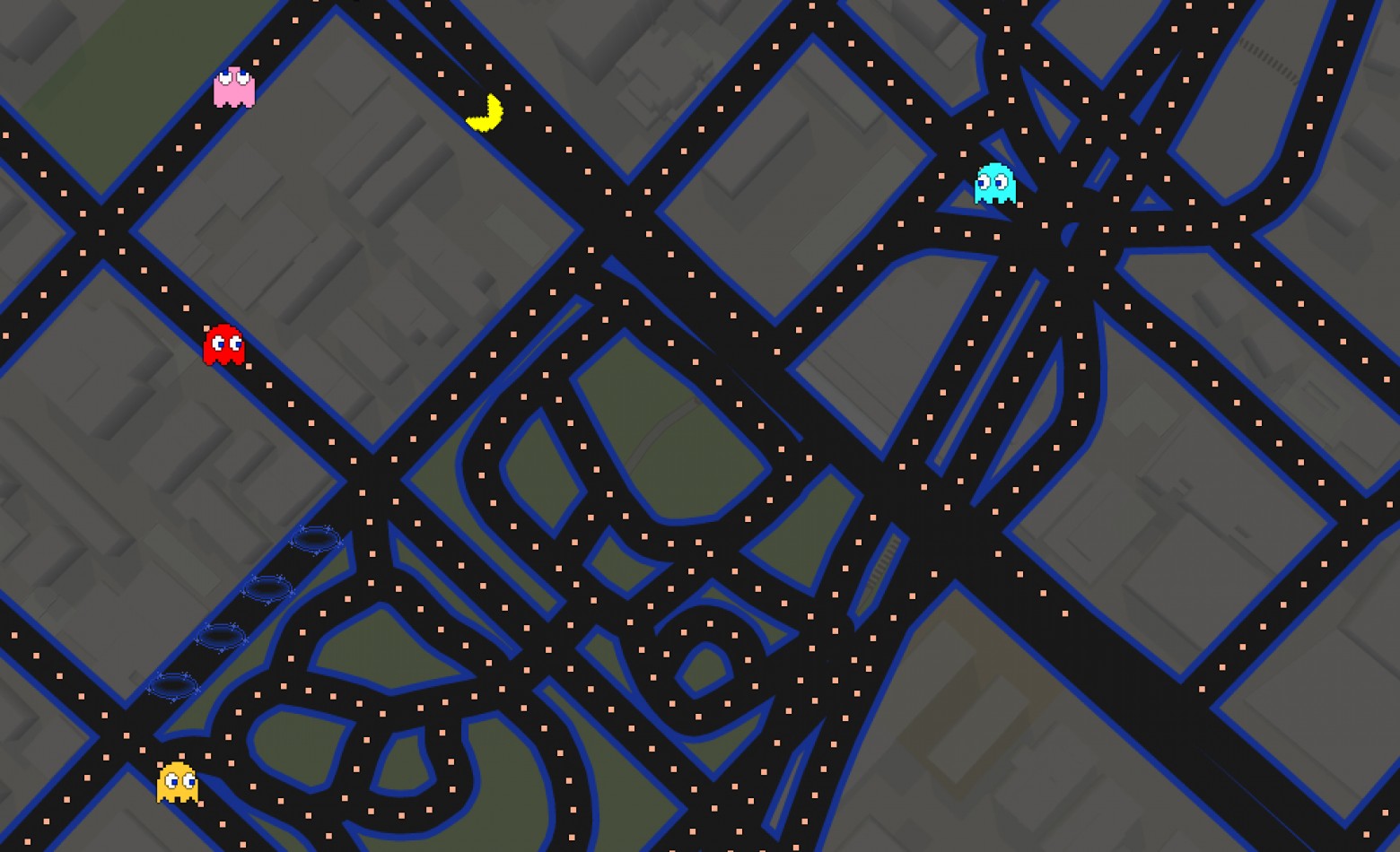 Controle o Pac-Man pelas ruas da sua cidade