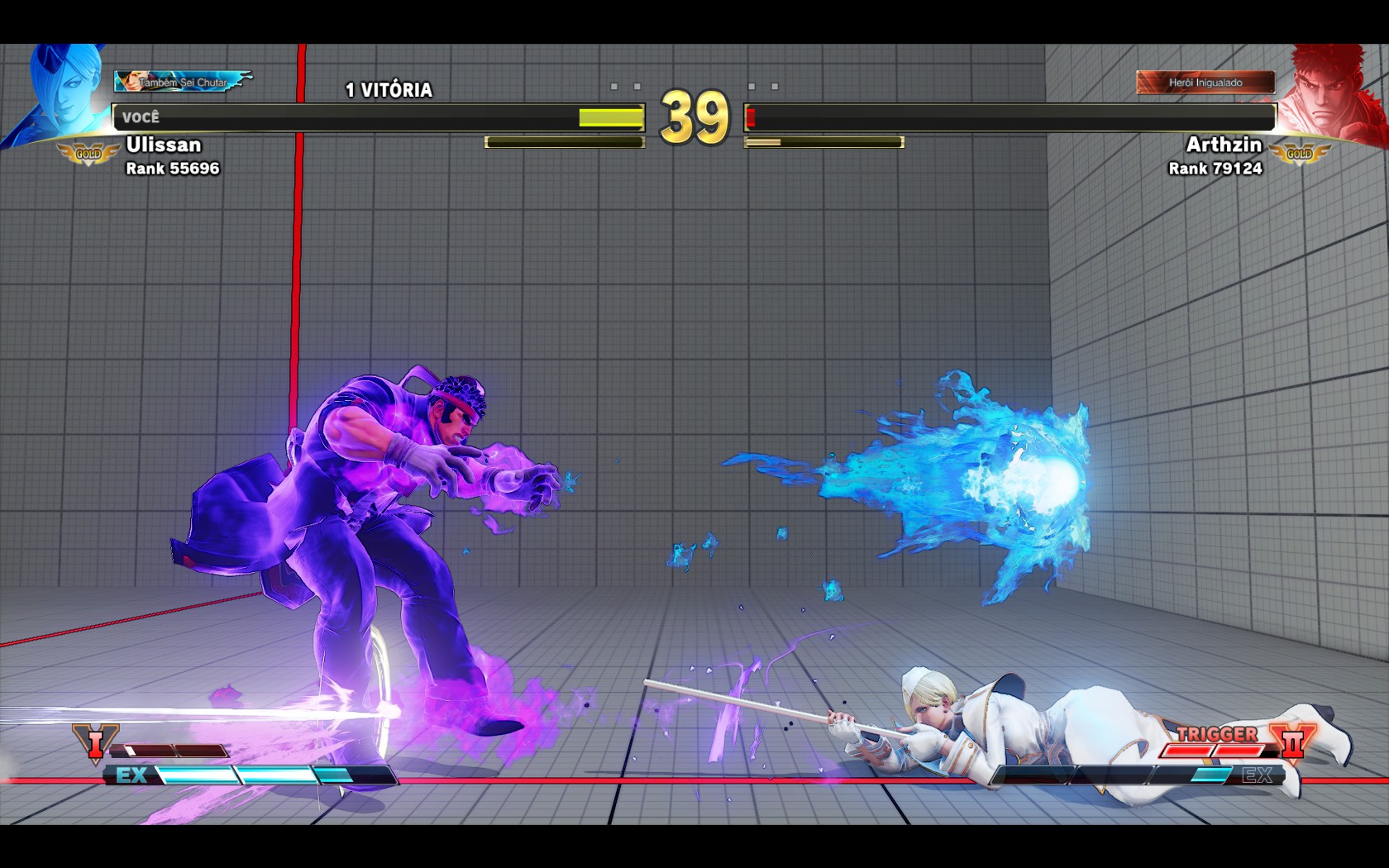 Pilão do Zangief subindo as telas no Street Fighter 2' de